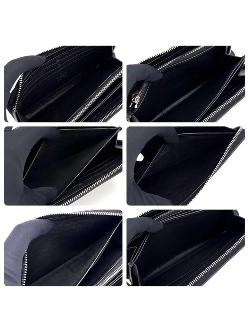 Louis Vuitton Monogram Mahina Zippy Wallet Noir Black